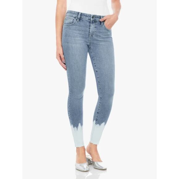 Joes Icon Ankle Sigourney Jeans Womens 28 Blue Dip Dye Skinny Stretch Boho Chic - Picture 1 of 16